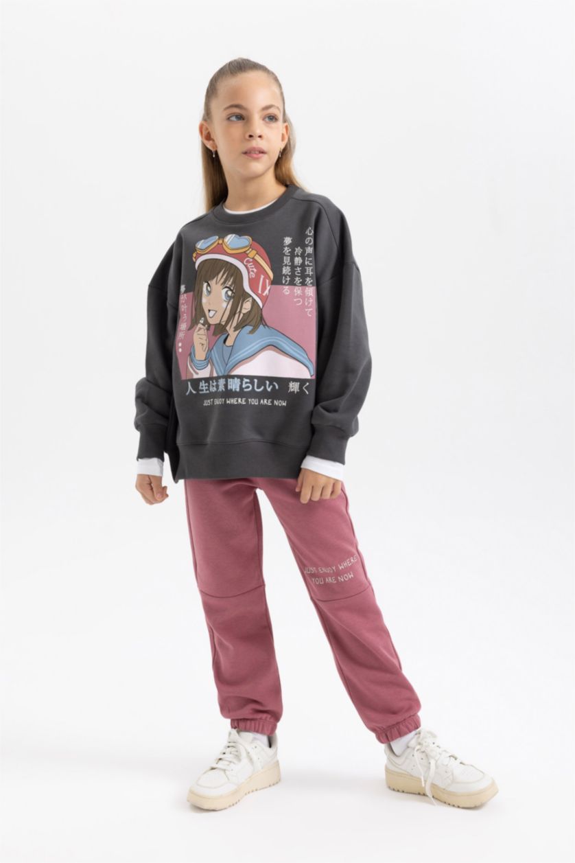 GIRLS & TEENS Anthracite 2 piece Jogger Standard Fit Set