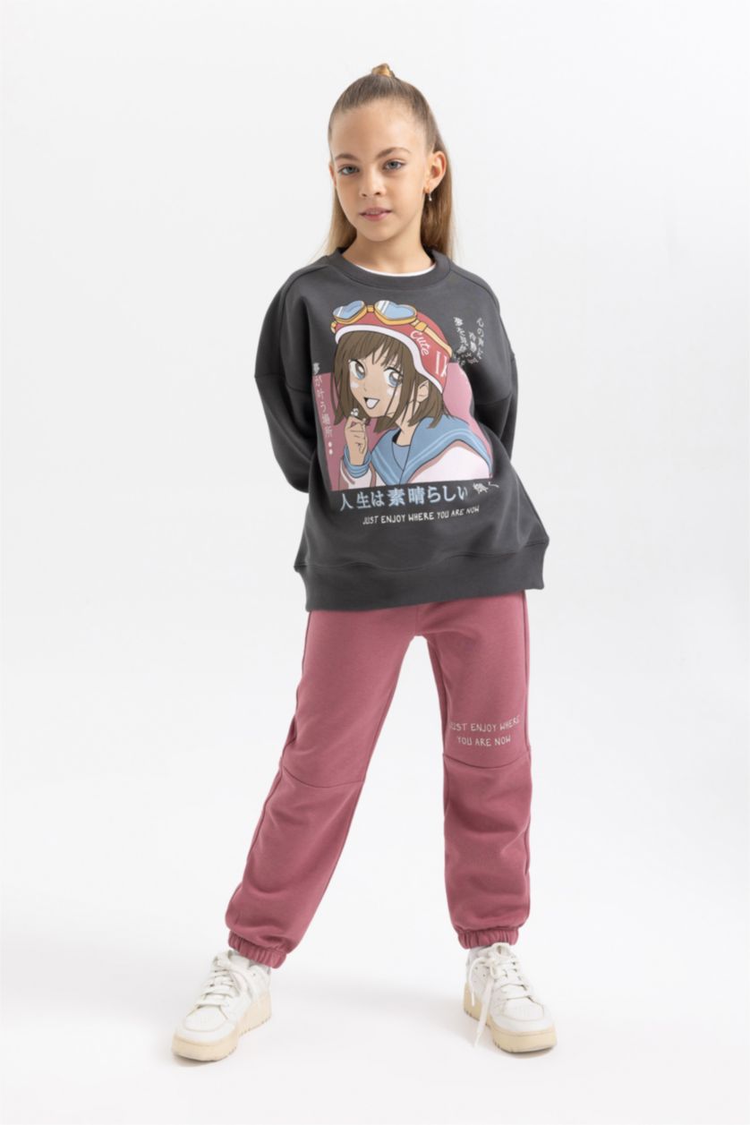 GIRLS & TEENS Anthracite 2 piece Jogger Standard Fit Set