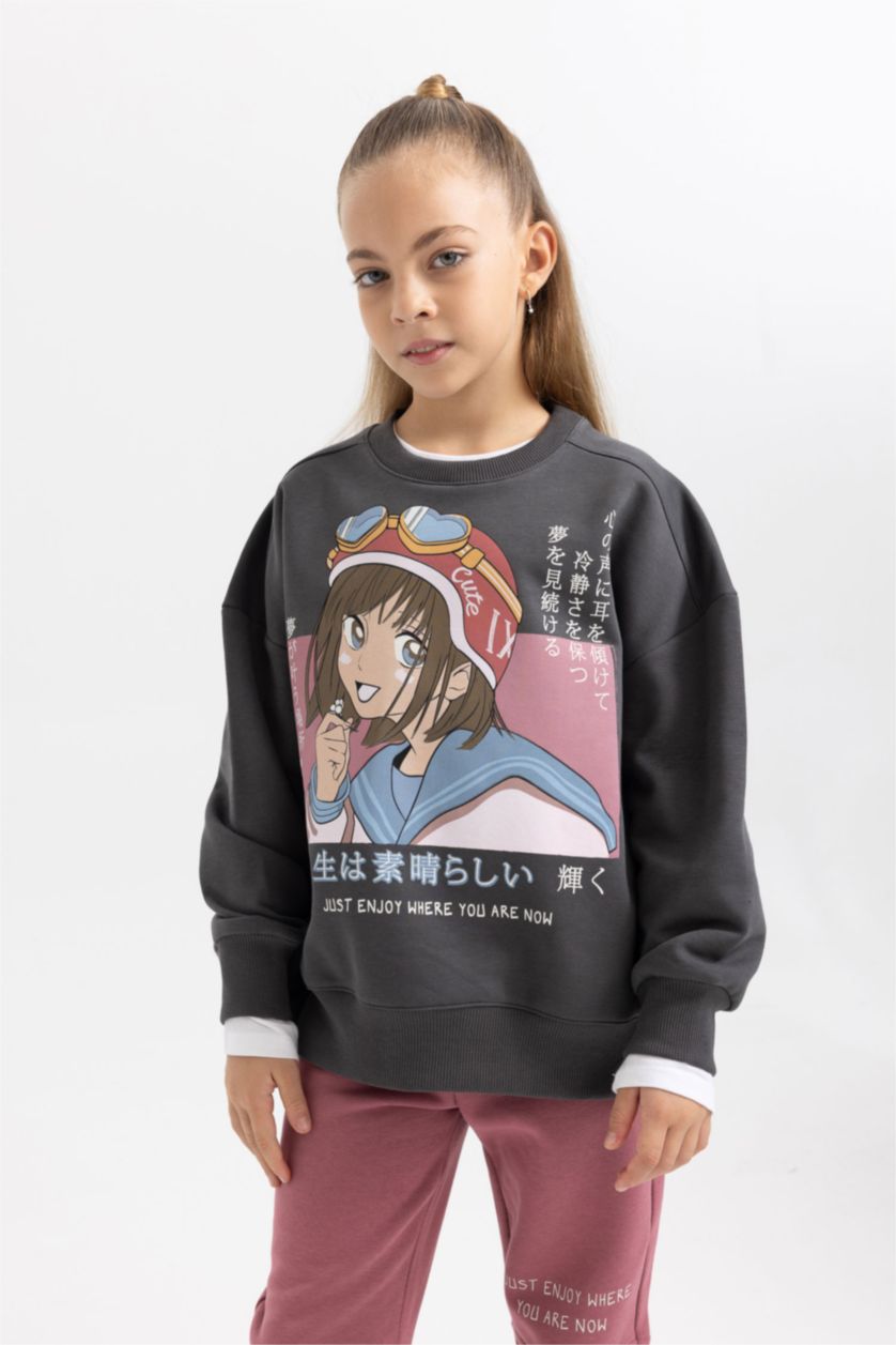 GIRLS & TEENS Anthracite 2 piece Jogger Standard Fit Set