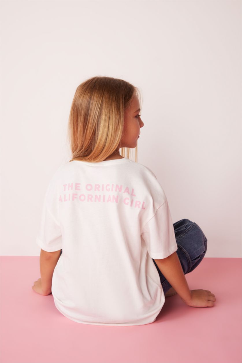 Девочки и подростки Бежевый Футболка с коротким рукавом для девочек