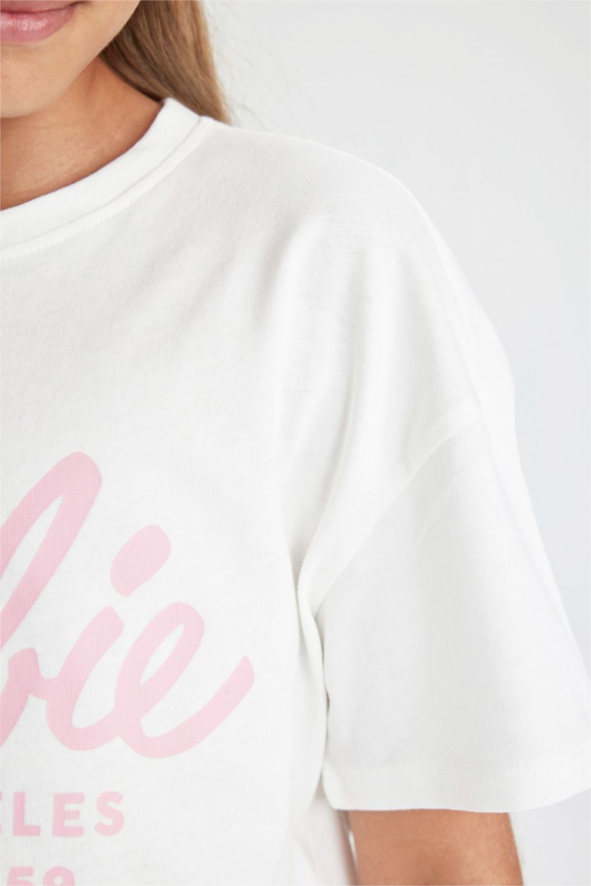 Девочки и подростки Бежевый Футболка с коротким рукавом для девочек