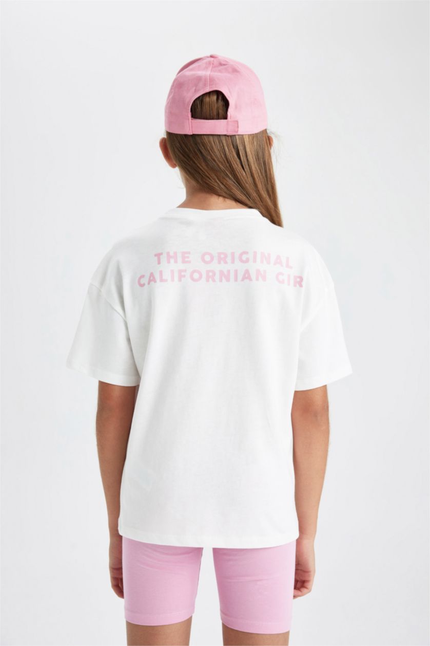 Девочки и подростки Бежевый Футболка с коротким рукавом для девочек