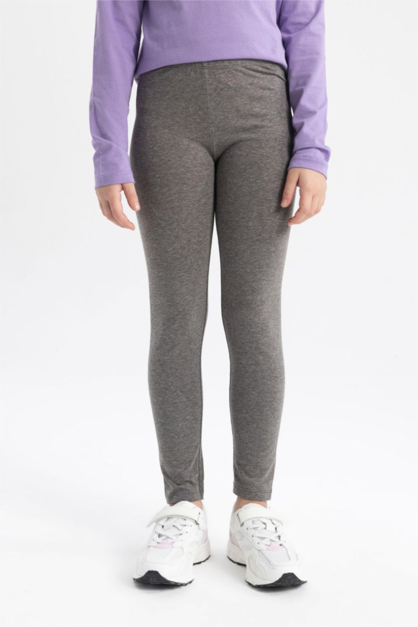 GIRLS & TEENS Anthracite Melange Girl Long Leggings