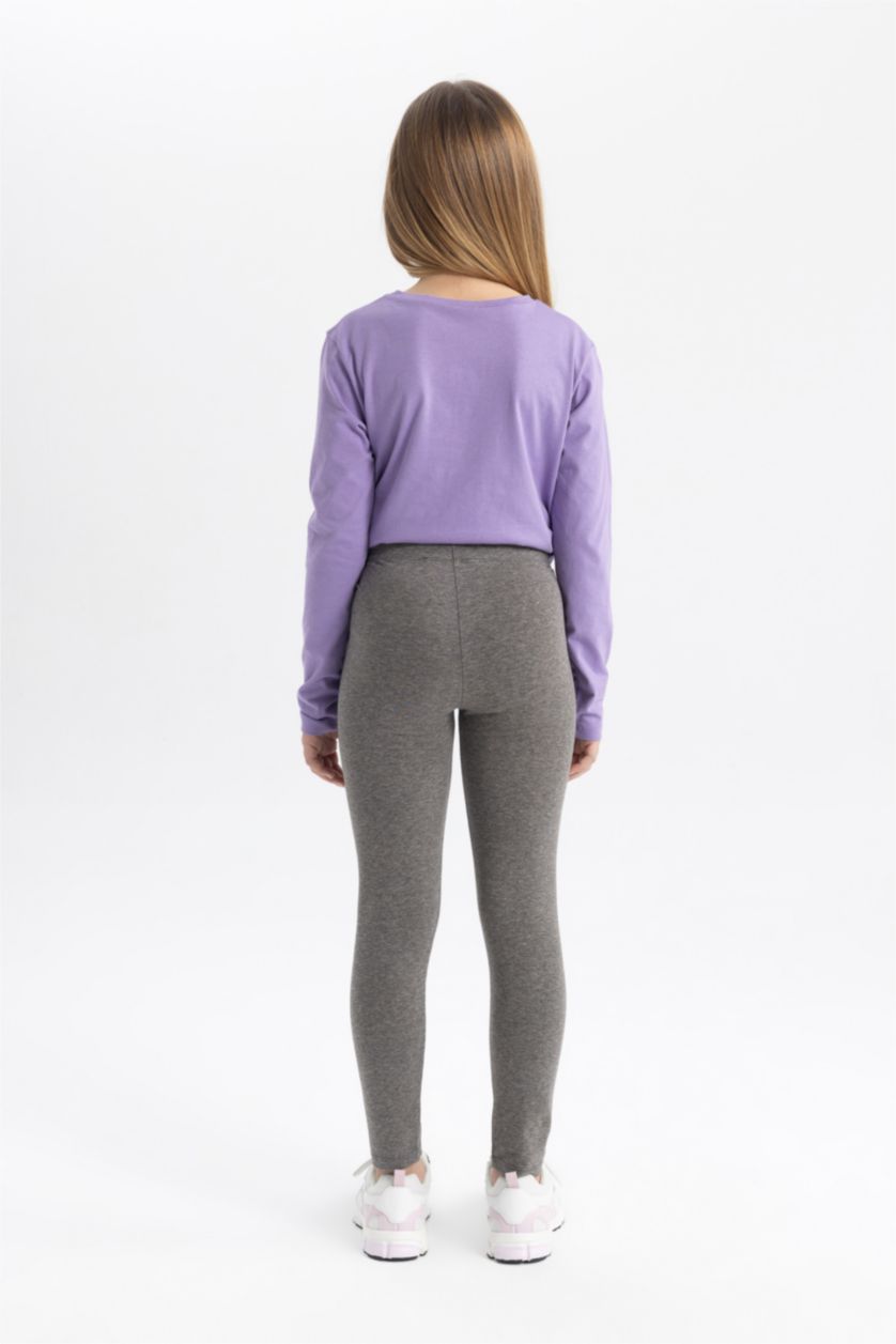 GIRLS & TEENS Anthracite Melange Girl Long Leggings