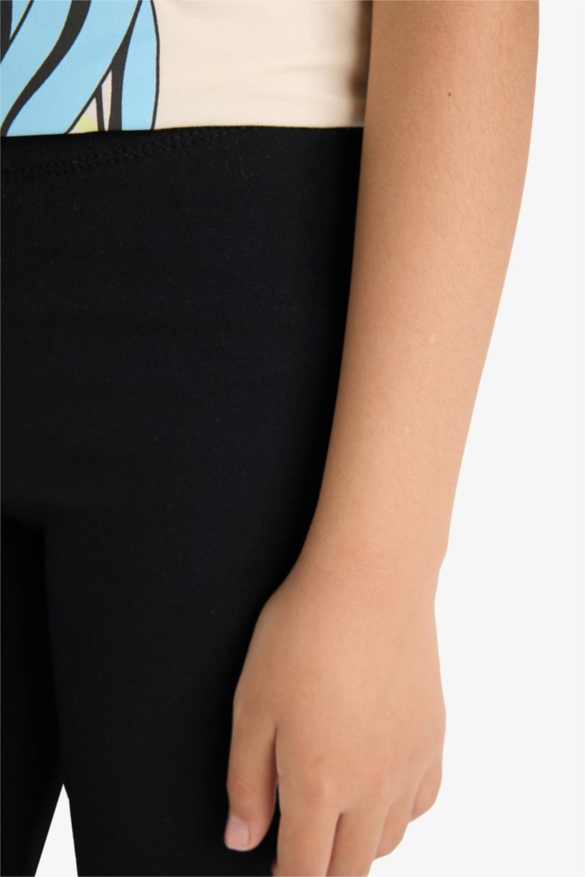 Kız Çocuk - Genç Kız Siyah Midi Tayt Kız Çocuk