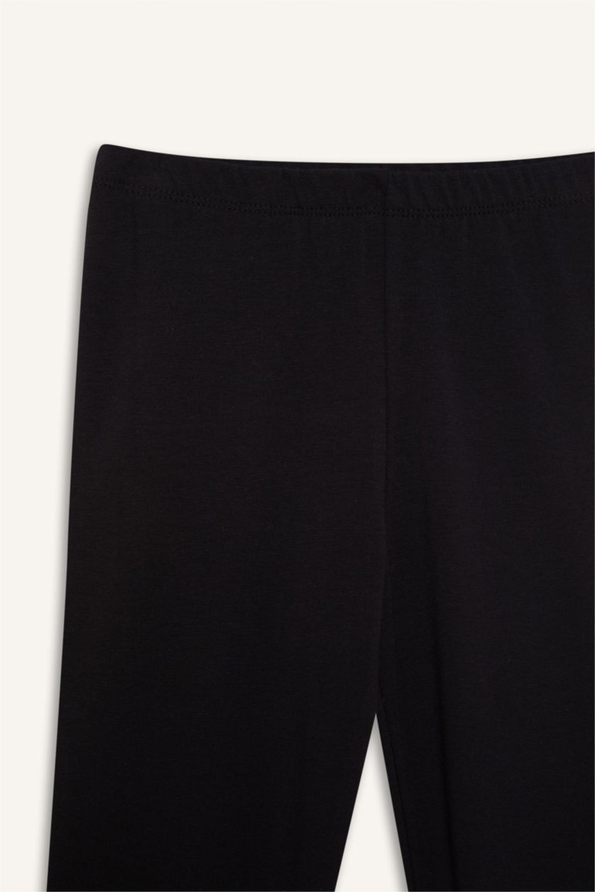 Kız Çocuk - Genç Kız Siyah Midi Tayt Kız Çocuk