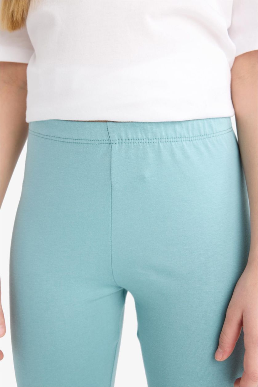 Kız Çocuk - Genç Kız Mat Yeşil Midi Tayt Kız Çocuk