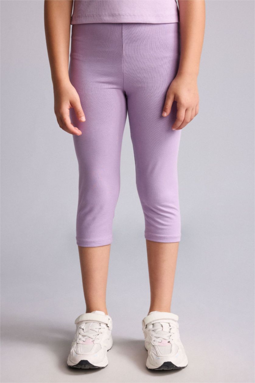 Young Girls - Teen Girls Light Purple Girl Capri Length Leggings