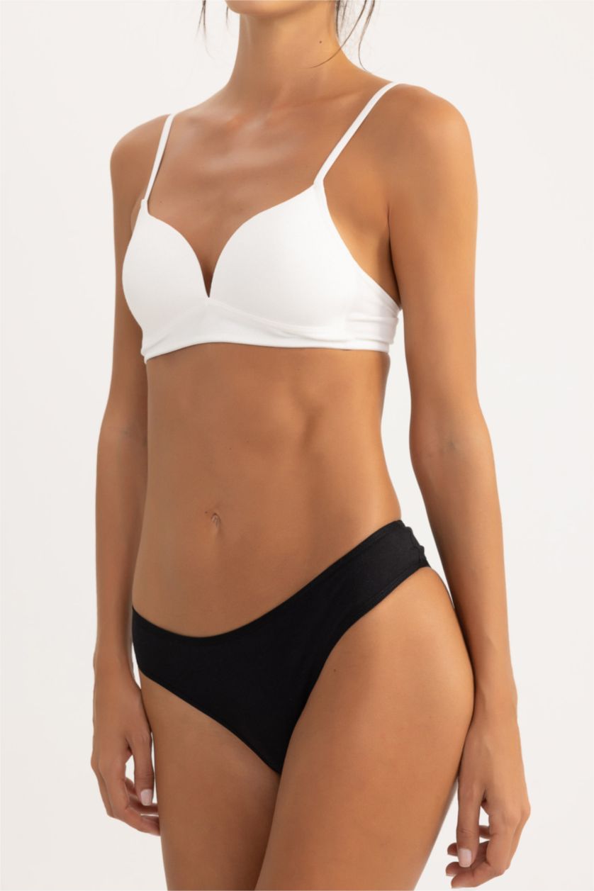 WOMAN Black Fall in Love 3 Piece Brazilian Slip Panties