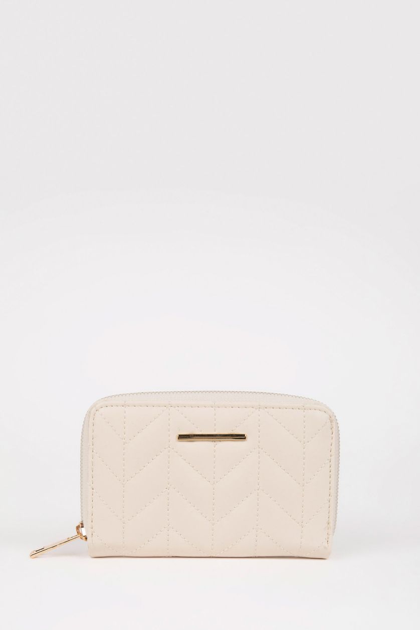 نساء بيج محفظة نسائي جلد صناعي مطرز