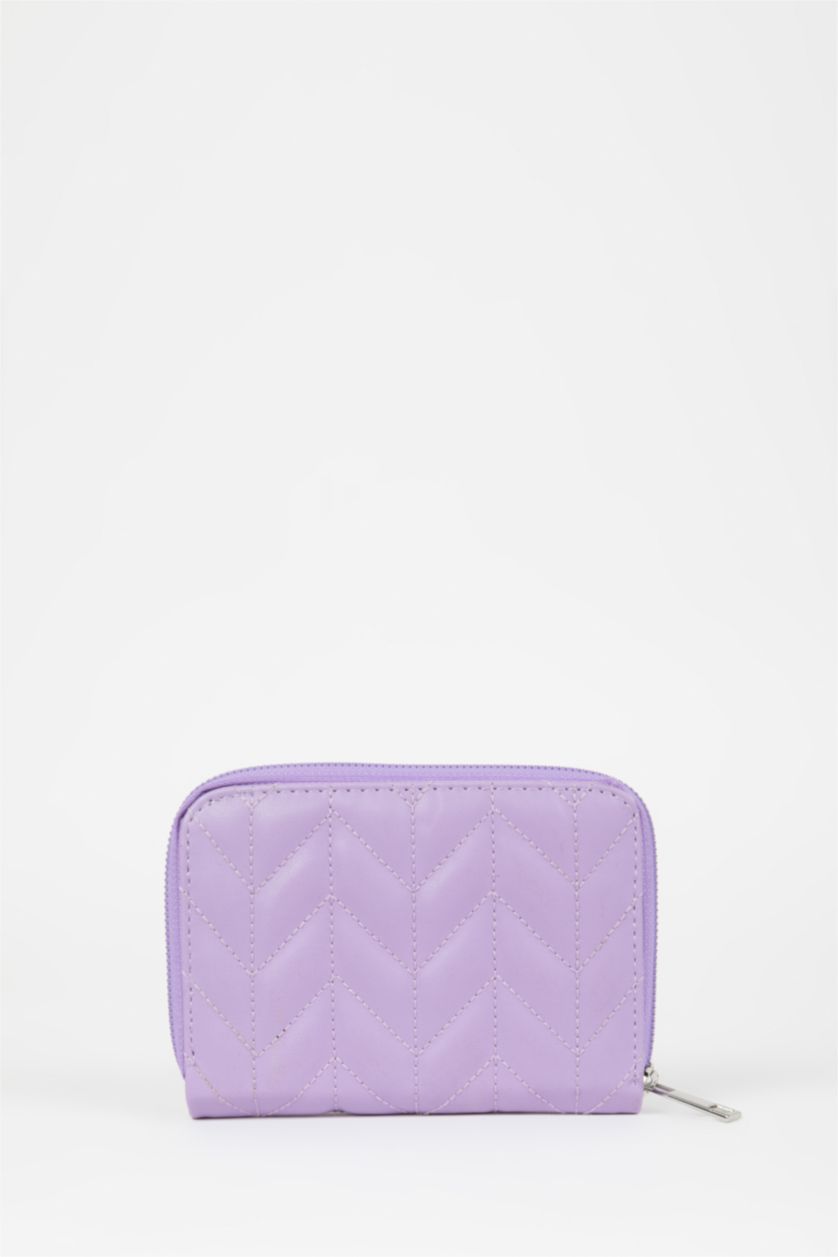 نساء بنفسجي فاتح محفظة نسائي جلد صناعي مطرز