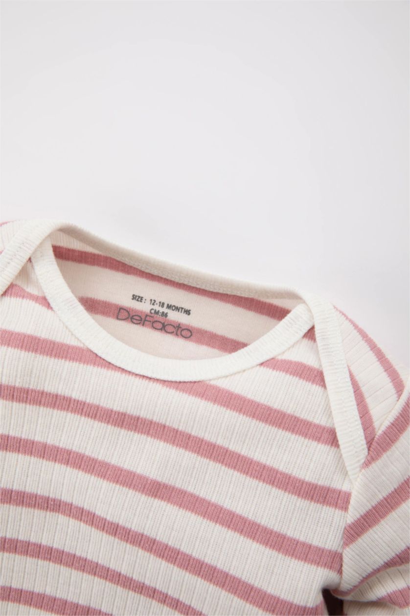 BABY GIRL Pink Baby Girl Long Sleeve Snap Body