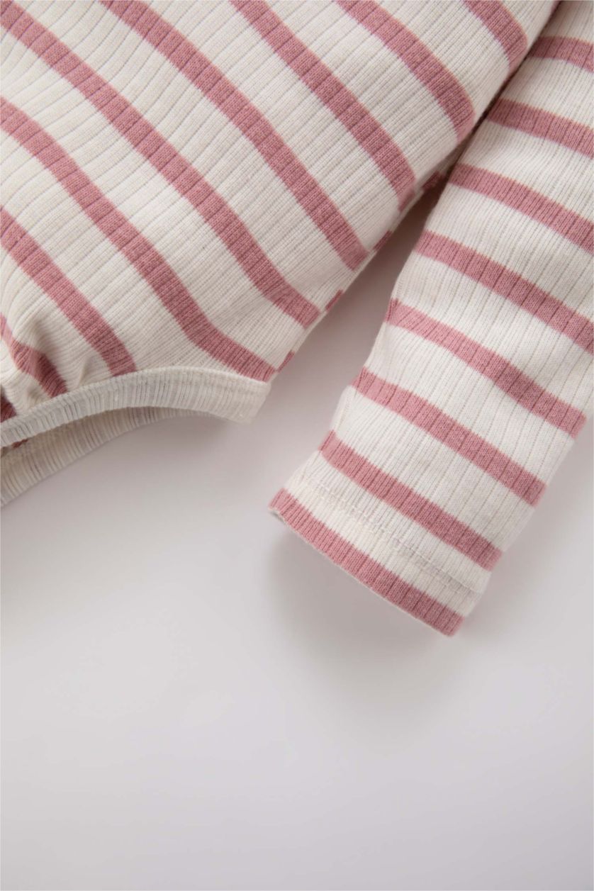 BABY GIRL Pink Baby Girl Long Sleeve Snap Body