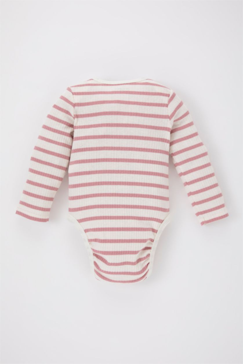 BABY GIRL Pink Baby Girl Long Sleeve Snap Body