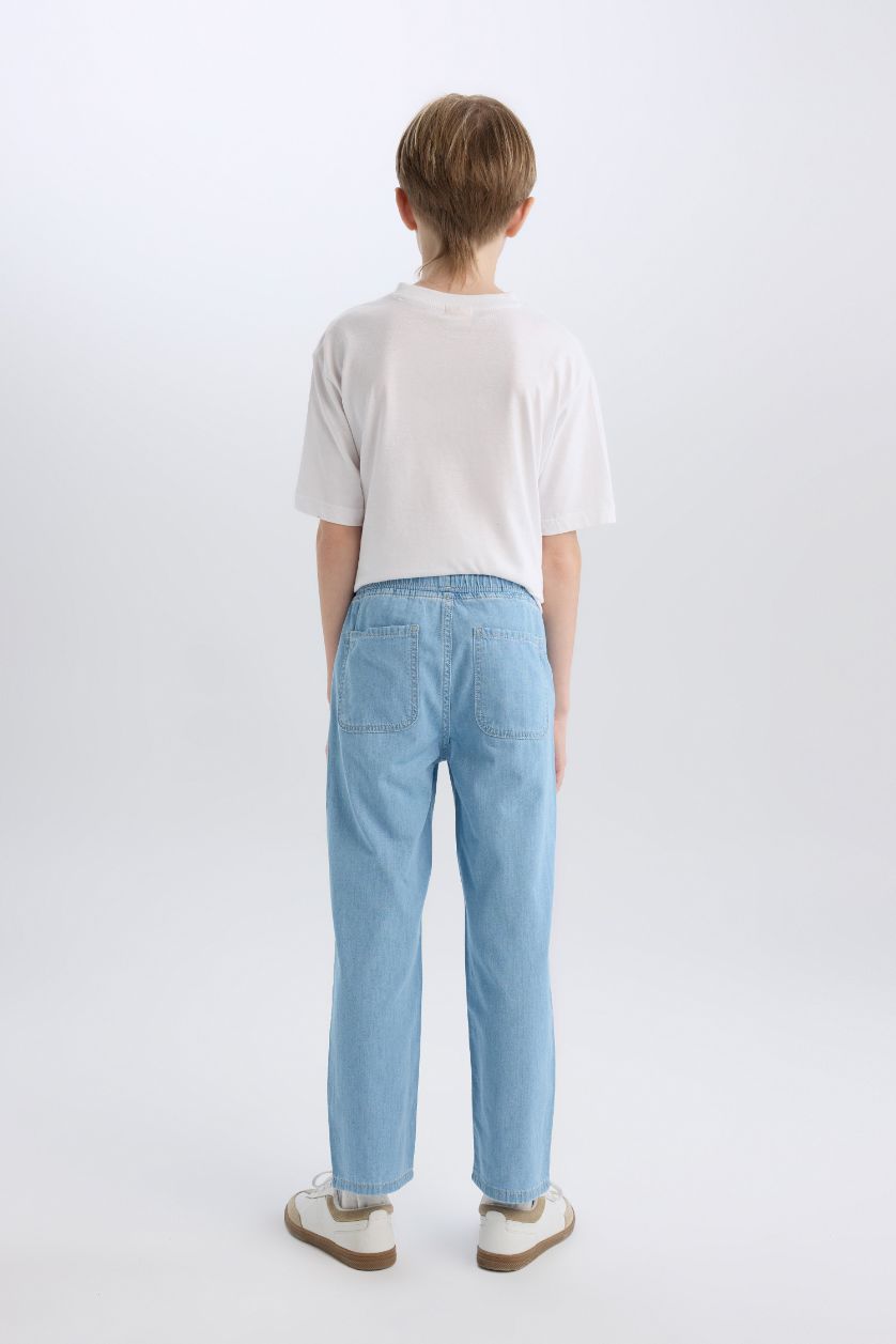 أولادي أزرق فاتح بنطلون جينز اولادي قصة مستقيمة ورجل عادية أزرق فاتح