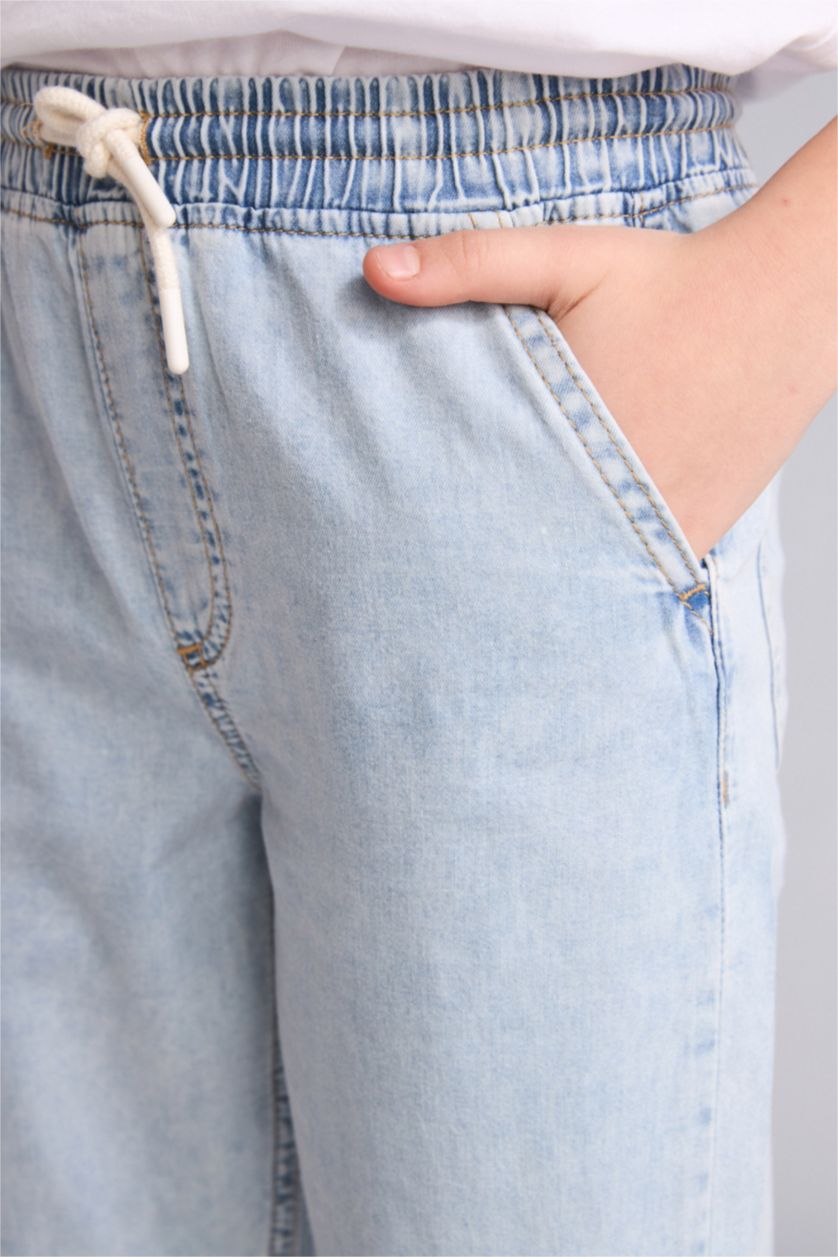 Erkek Çocuk - Genç Erkek Açık Mavi Straight Fit Düz paça Jean Pantolon Erkek Çocuk