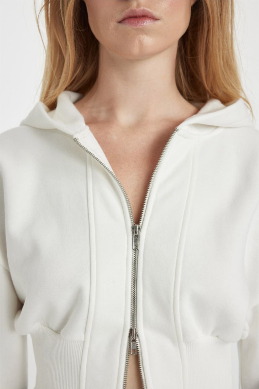 WOMAN White Crop Cardigan