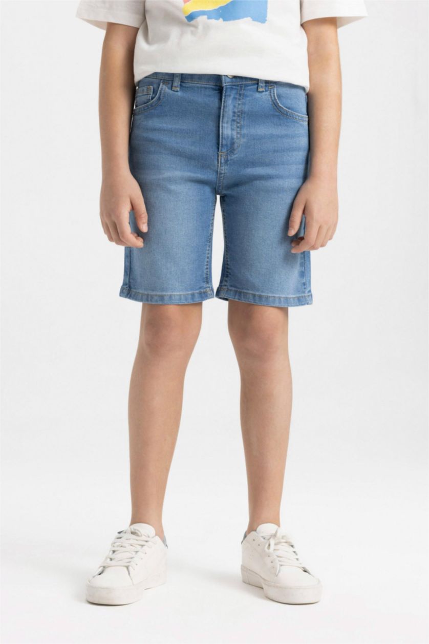 Мальчики и подростки Голубрй Джинсовые шорты для мальчиков