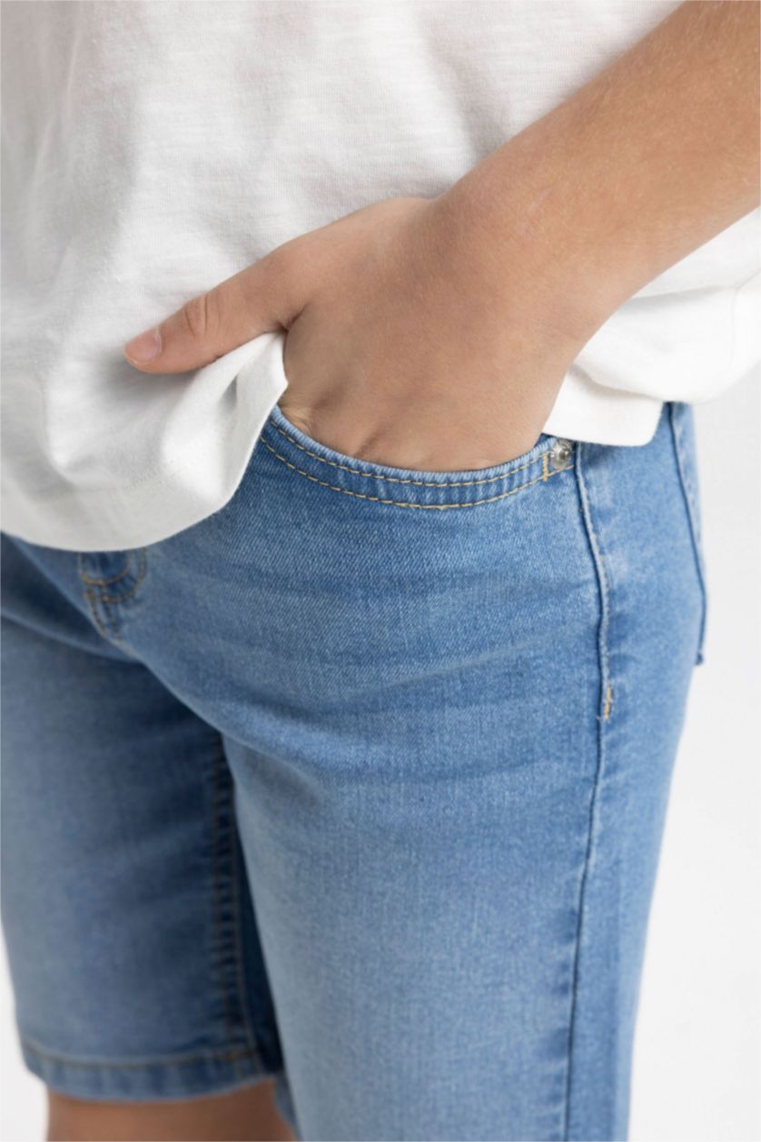 Мальчики и подростки Голубрй Джинсовые шорты для мальчиков