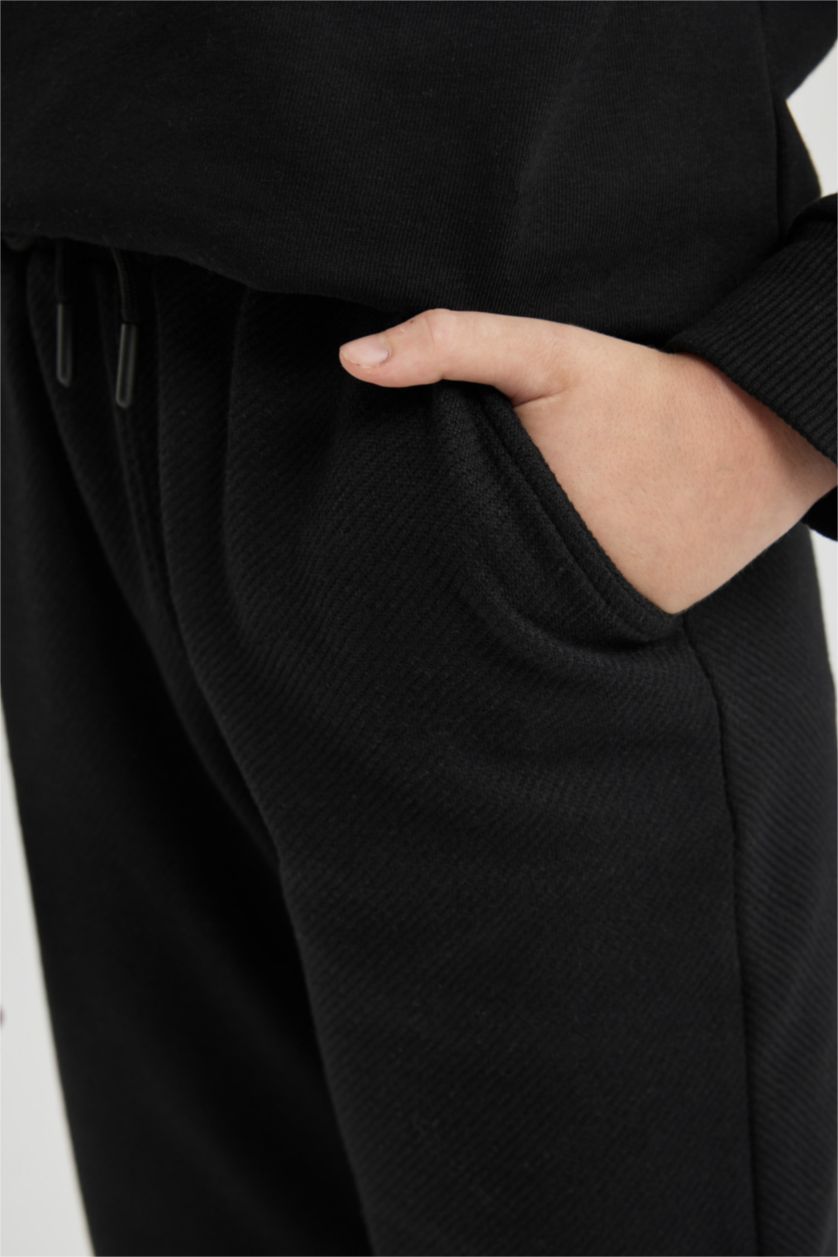 أولاد أسود بنطلون بجامة رياضي ولادي سادة قصة عادية