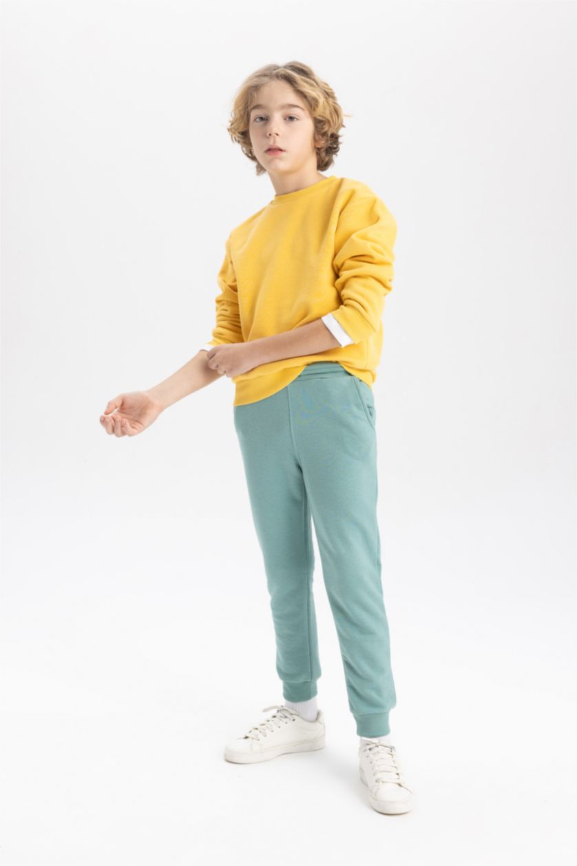 BOYS & TEENS Light Green Boy Jogger Sweatpants