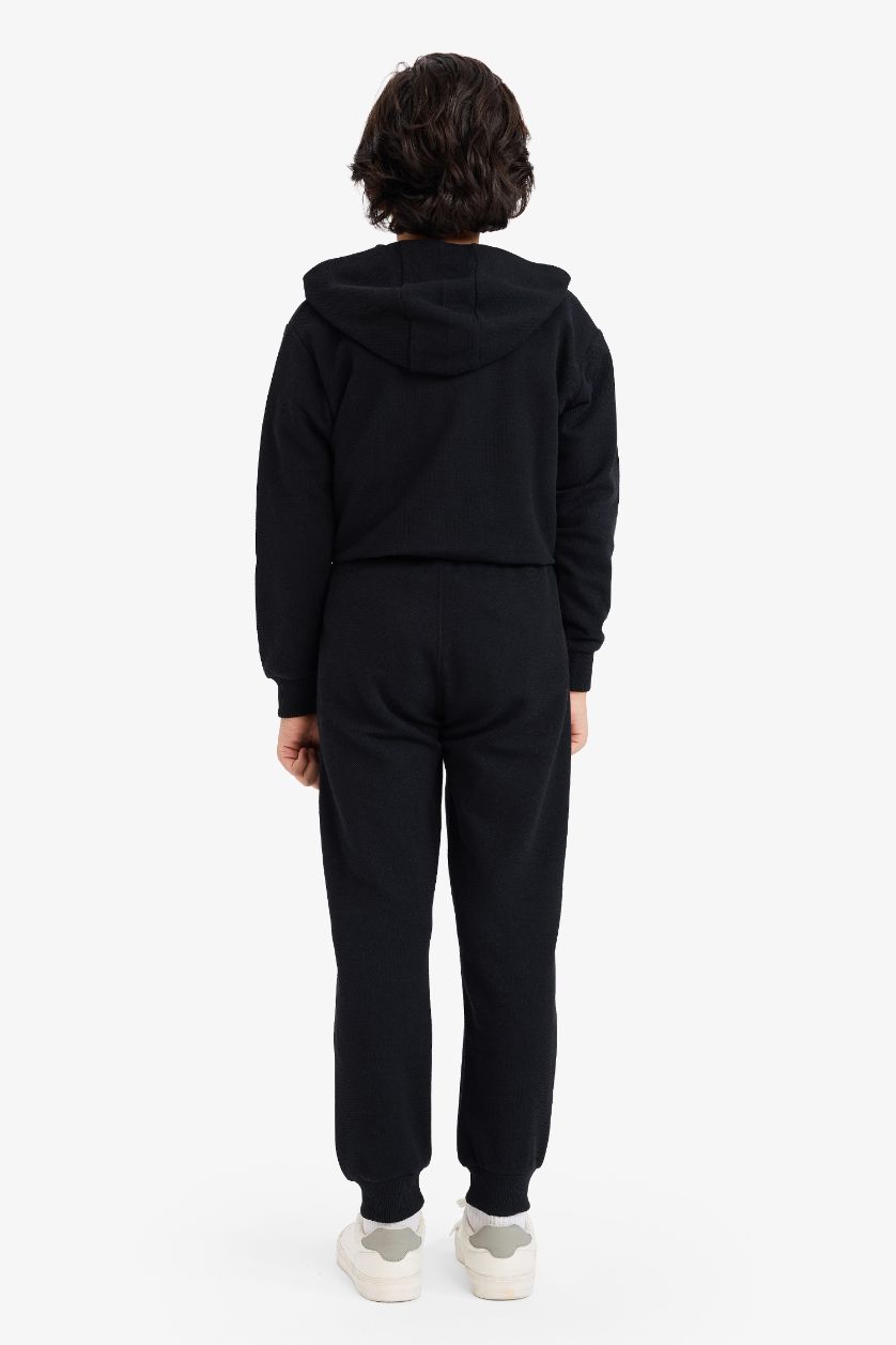 أولادي أسود سويت بانتس بيكيه بخصر مطاطي أولادي