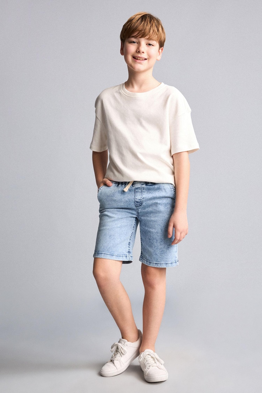 BOYS & TEENS Light Blue Boy 100% Cotton Denim Shorts