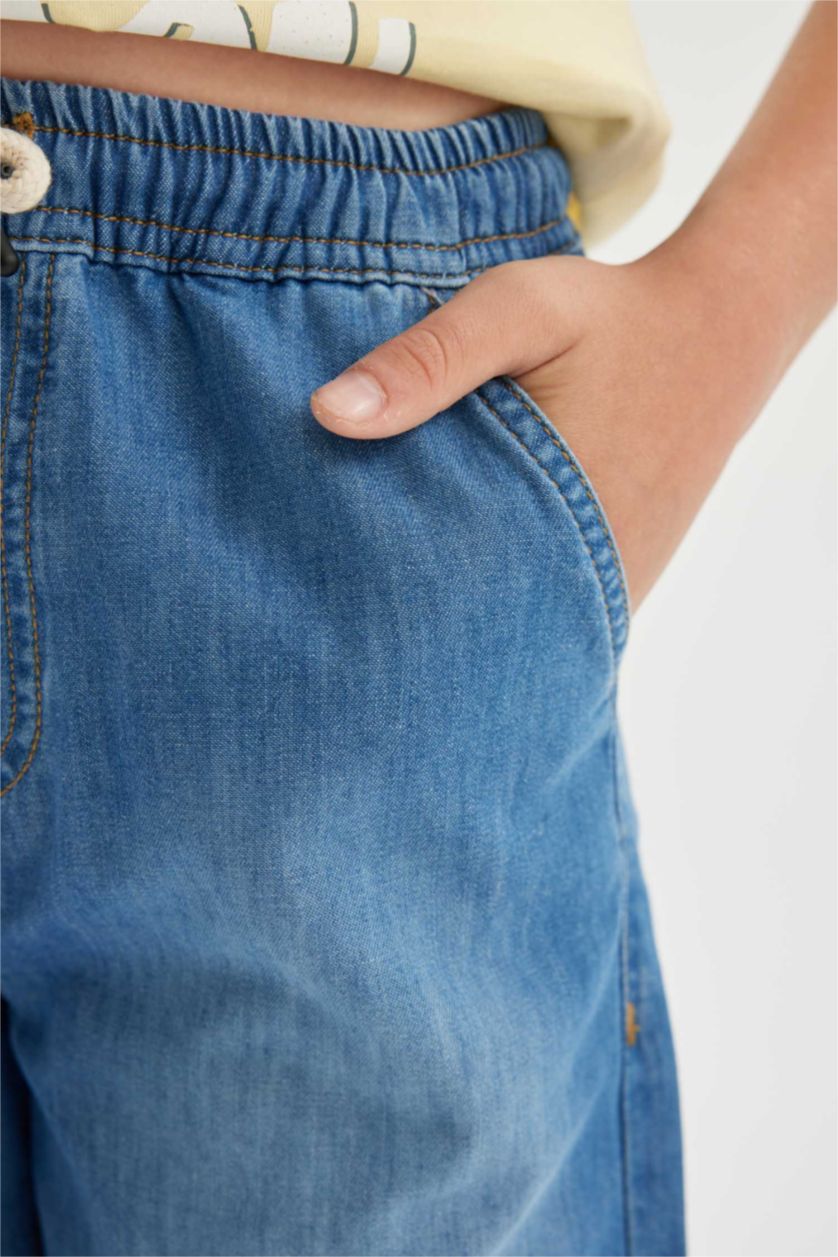 Erkek Çocuk - Genç Erkek Mavi Jean Şort Erkek Çocuk