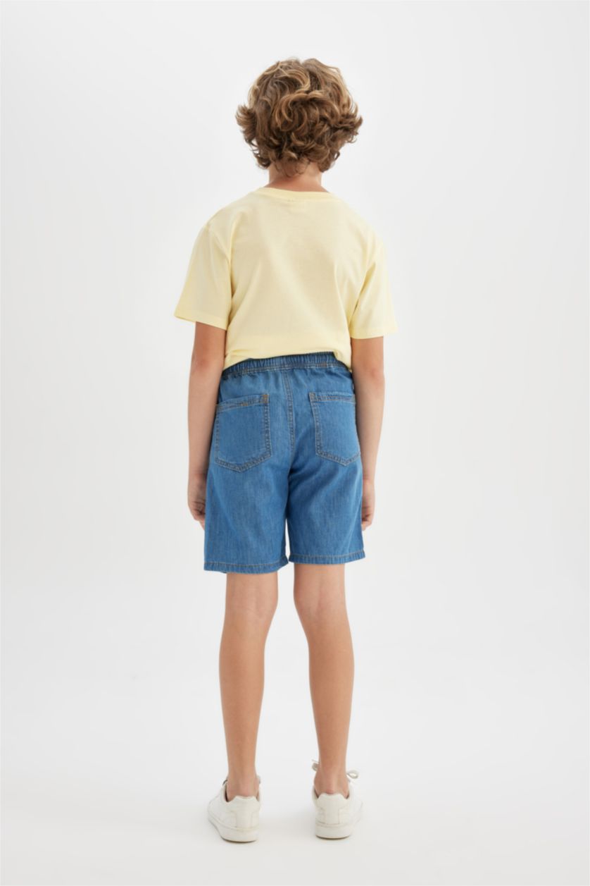 Erkek Çocuk - Genç Erkek Mavi Jean Şort Erkek Çocuk