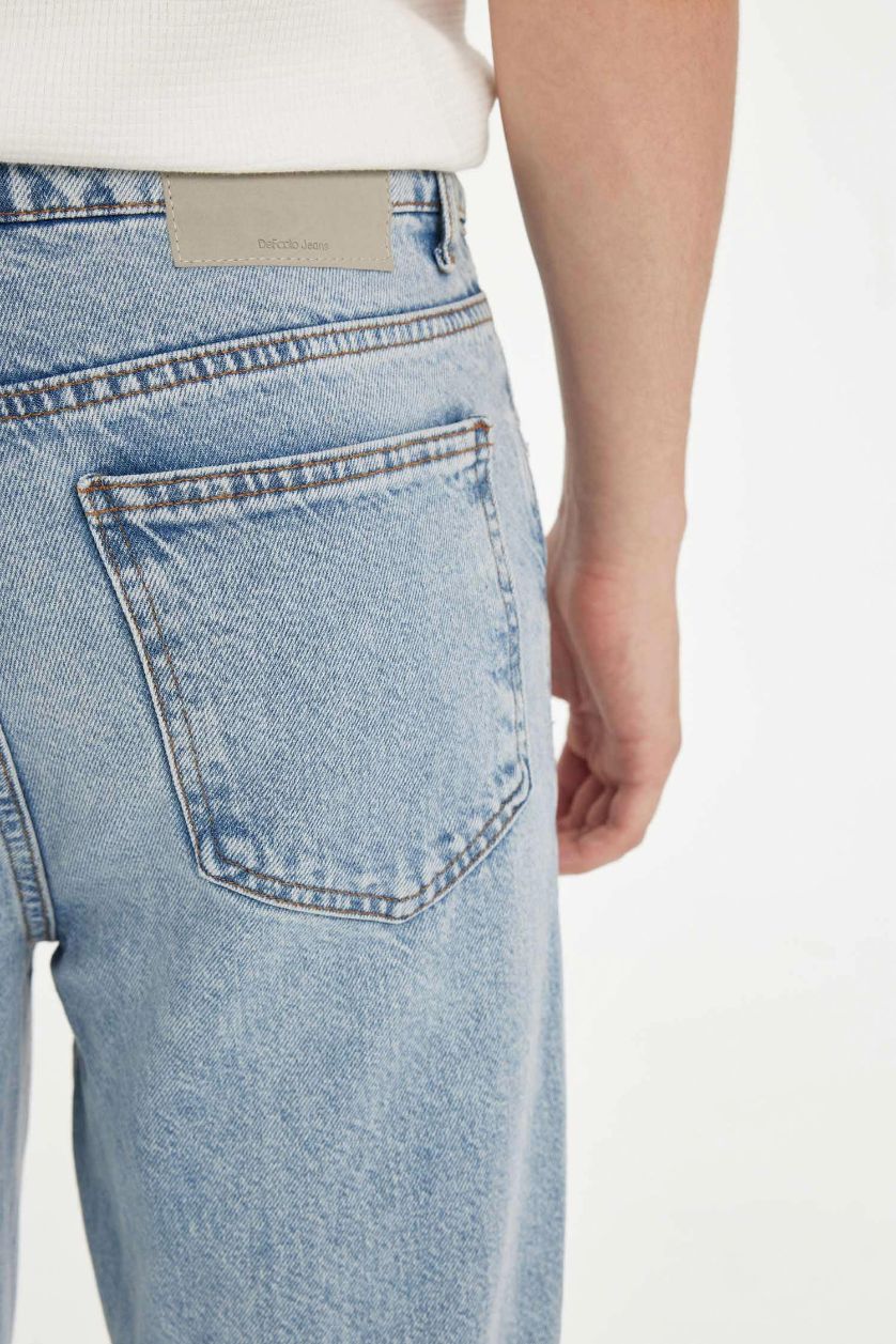 Мужчины Светло-синий Джинсы 90's Slim Fit узкого кроя с высокой талией