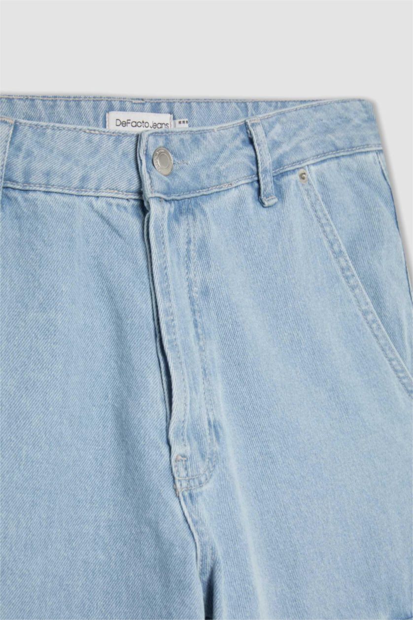 MAN Light Blue Wide Leg Normal Waist Jeans