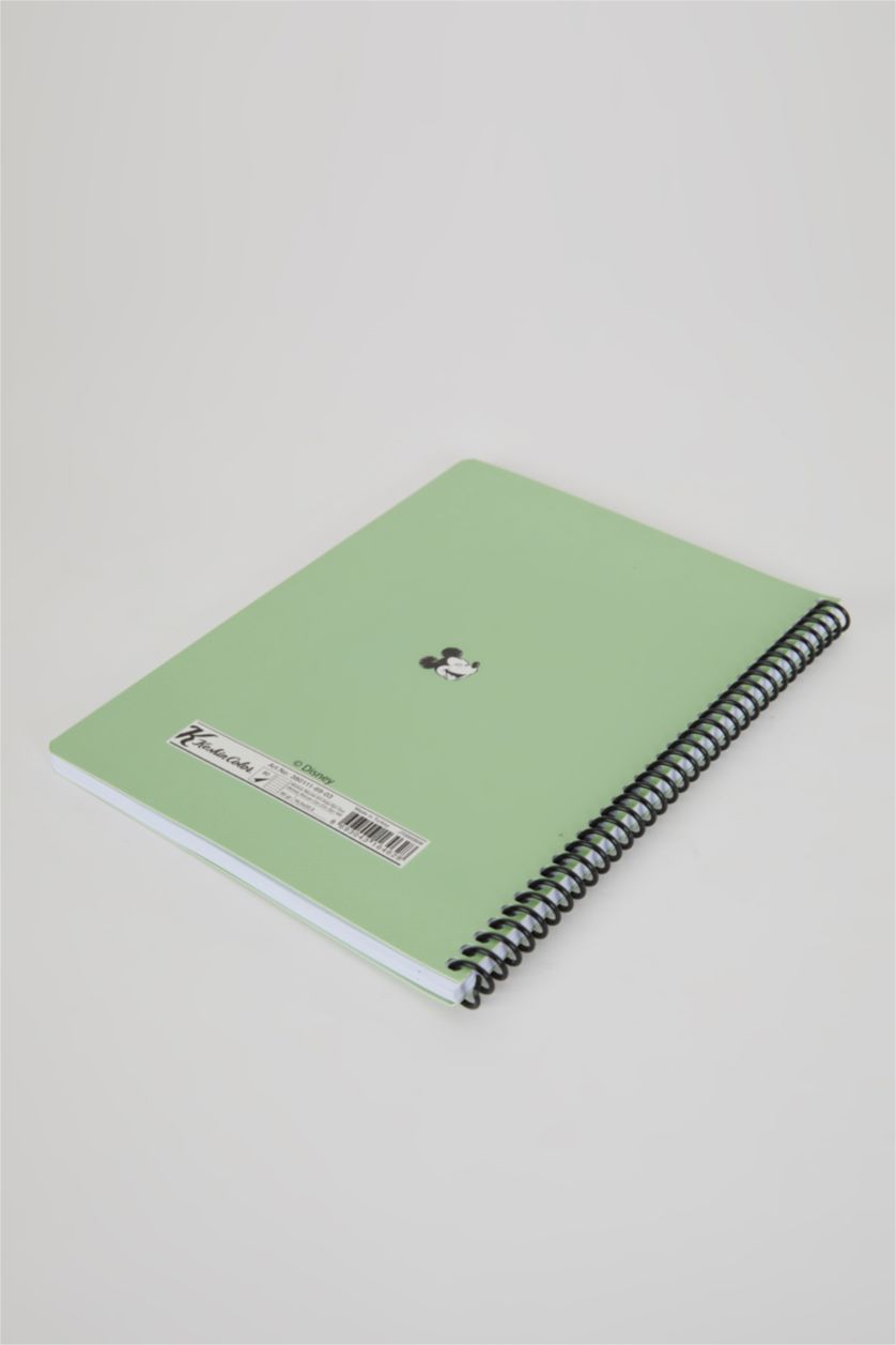بناتي أخضر دفتر مذكرات 16;5x22;5 سم مخطط من ميكي ماوس