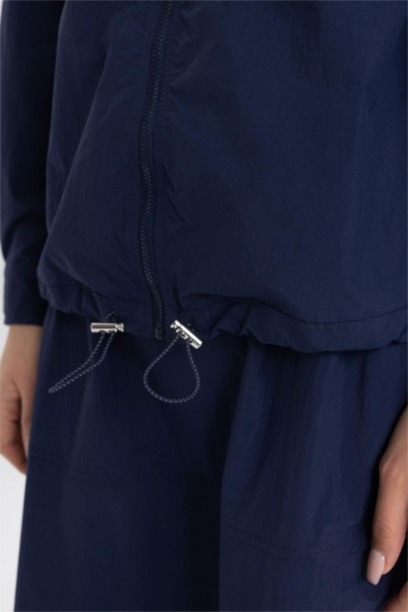 WOMAN NAVY Relax Fit Casual Parachute Jacket