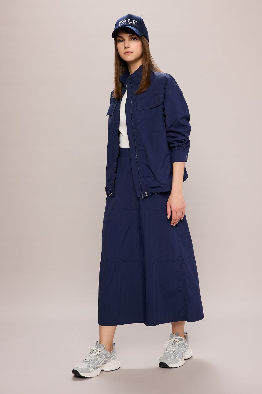 Woman NAVY Parachute Skirt