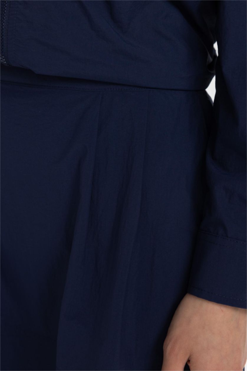 Woman NAVY Parachute Skirt