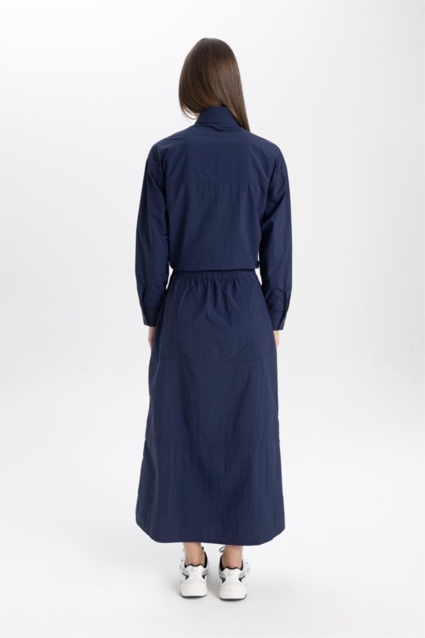 Woman NAVY Parachute Skirt