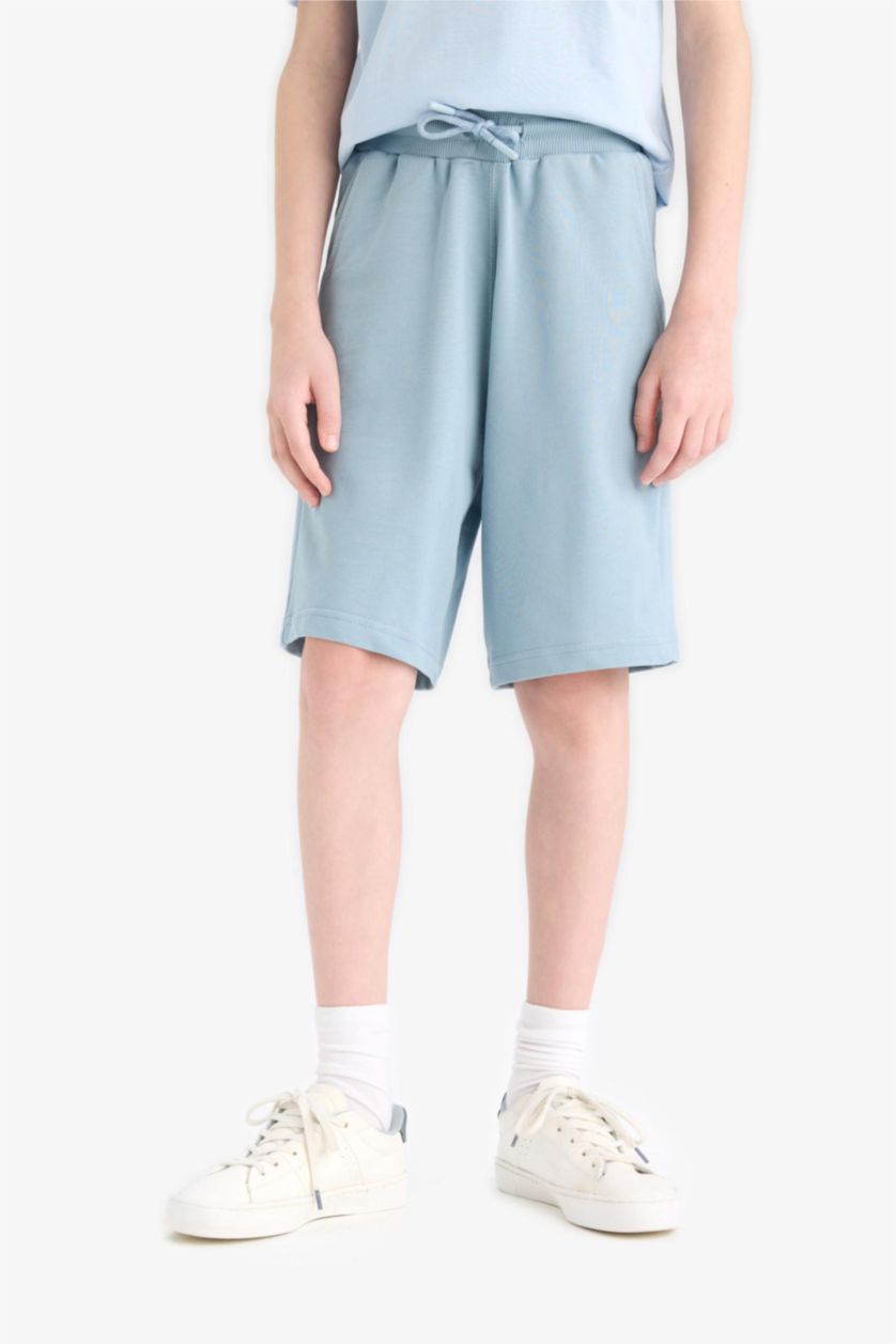 GARÇONS Bleu Short Tissu Sweat Fin