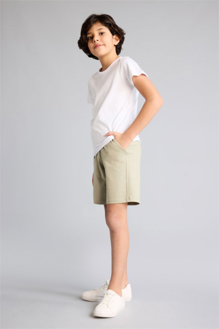 Мальчики и подростки Зеленый Шорты стандартного кроя из тонкой ткани для мальчиков