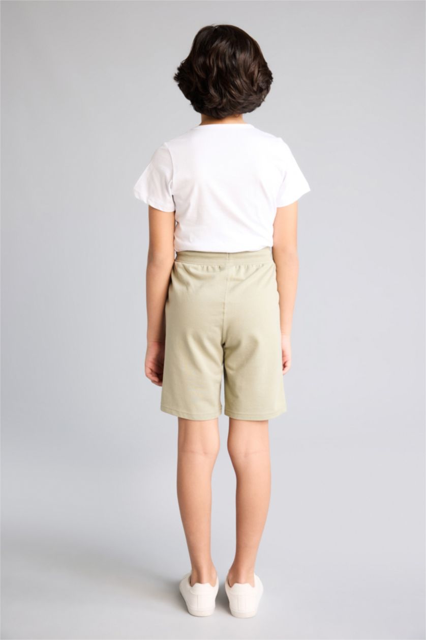 Мальчики и подростки Зеленый Шорты стандартного кроя из тонкой ткани для мальчиков