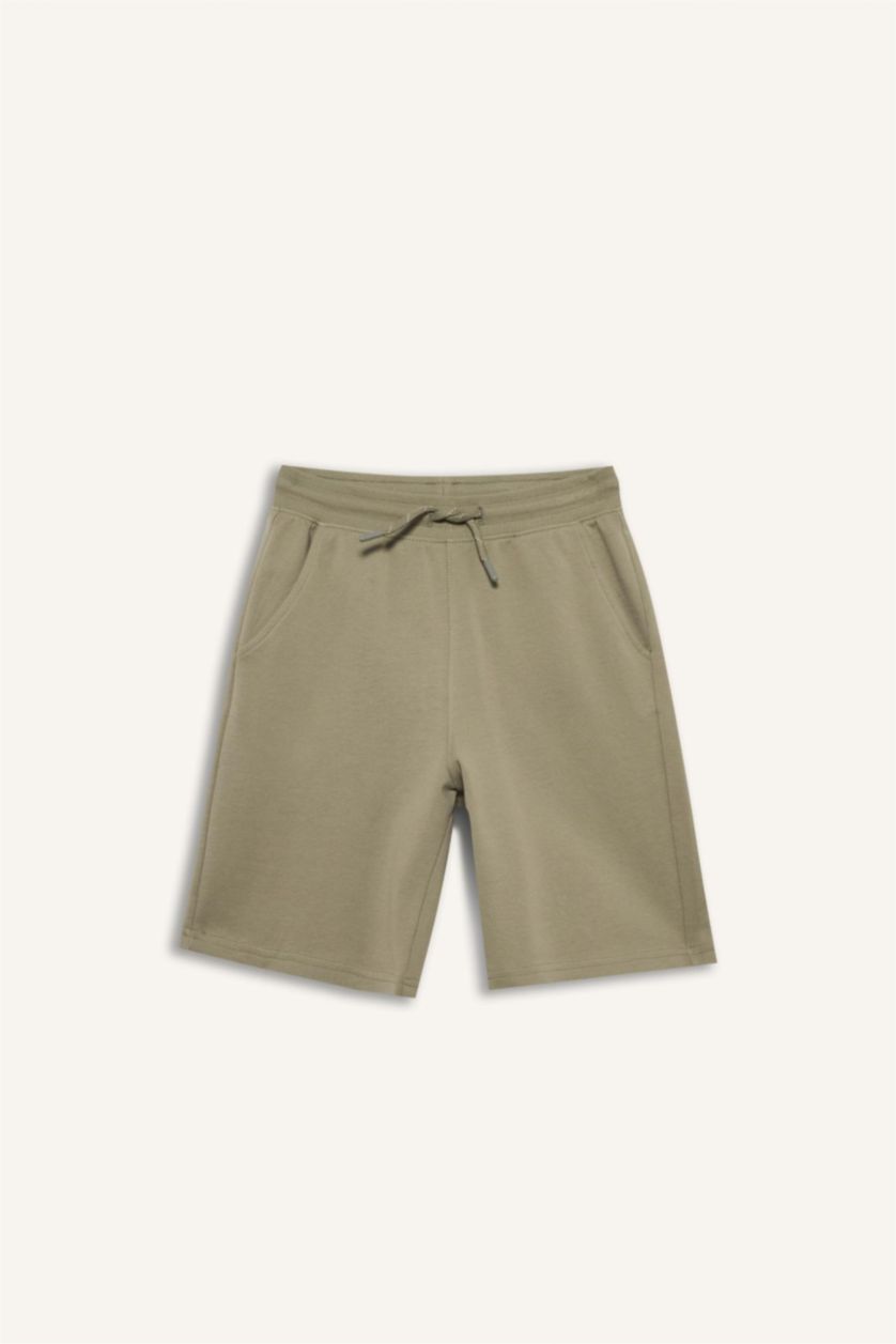 Мальчики и подростки Зеленый Шорты стандартного кроя из тонкой ткани для мальчиков