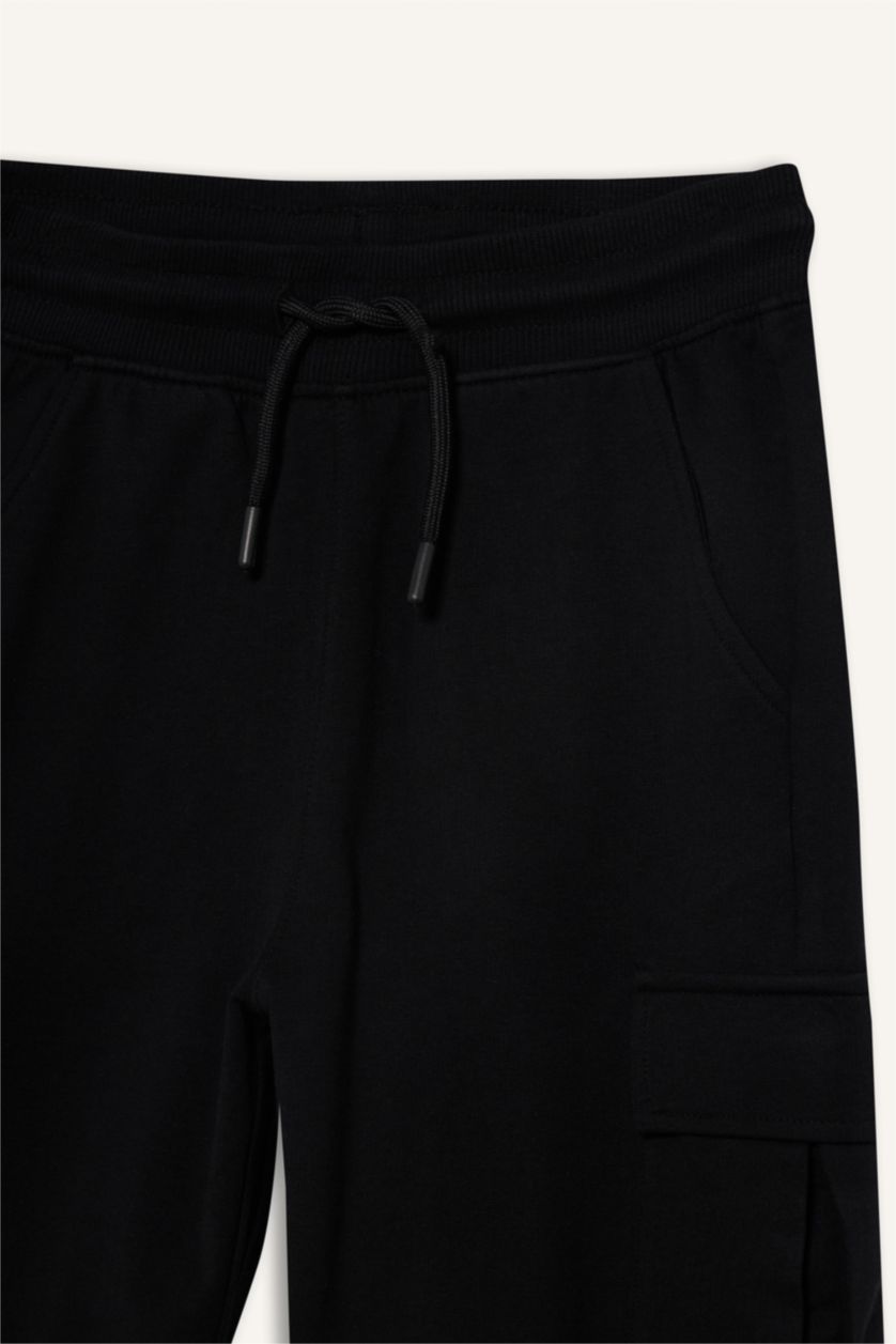 Boys & Teens Black Regular Fit Shorts