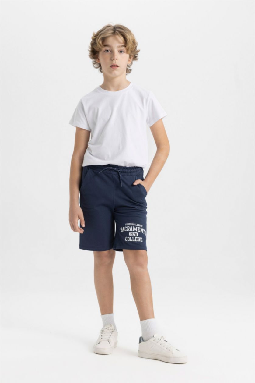 Boys & Teens NAVY Boy Printed Shorts