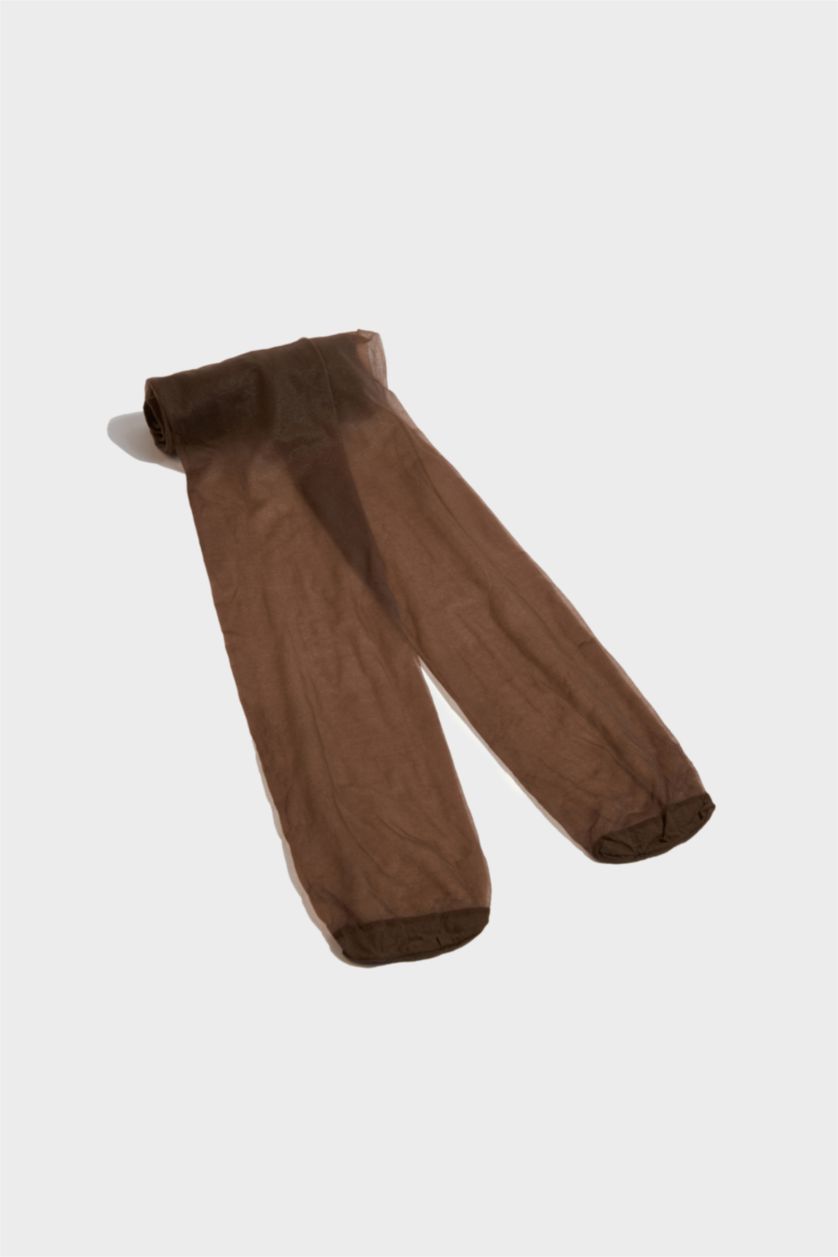 Kadın Koyu Kahve Kadın Kestane 15 Denye Külotlu Çorap