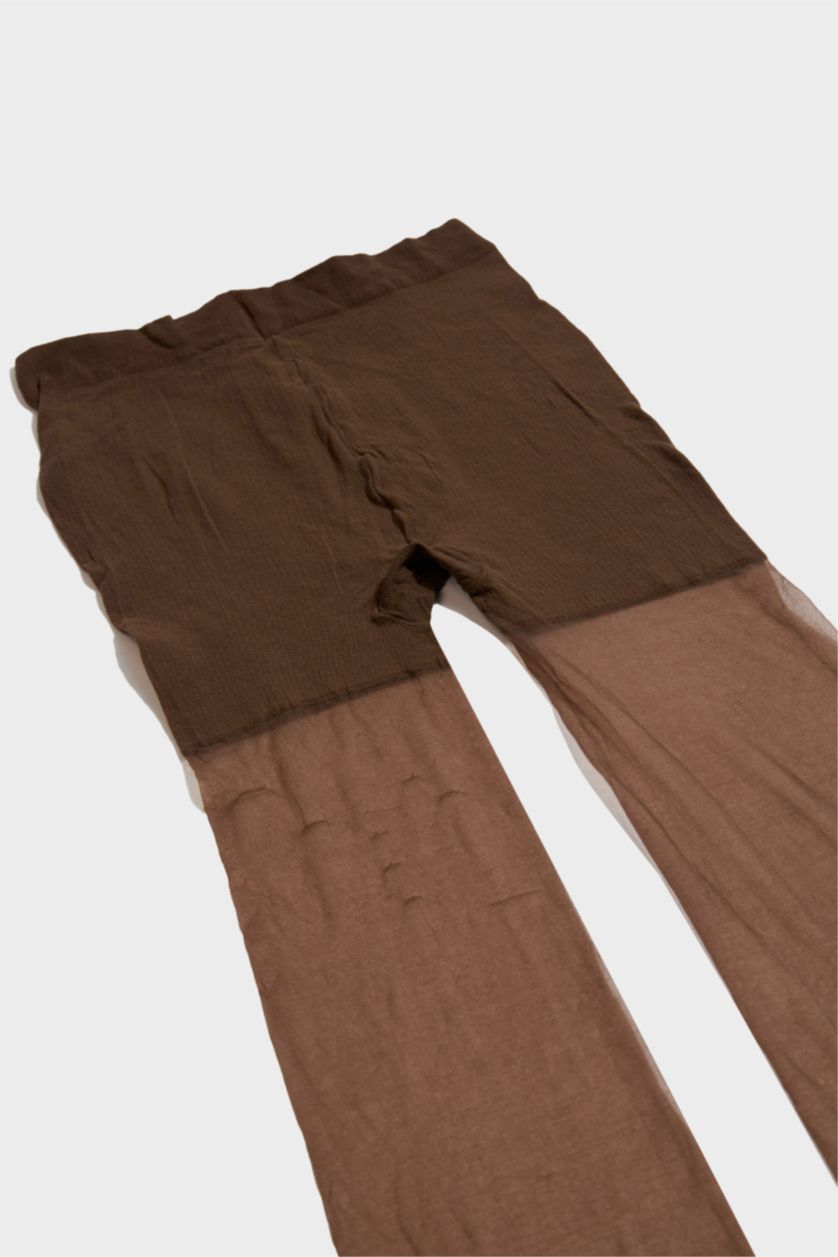 Kadın Koyu Kahve Kadın Kestane 15 Denye Külotlu Çorap