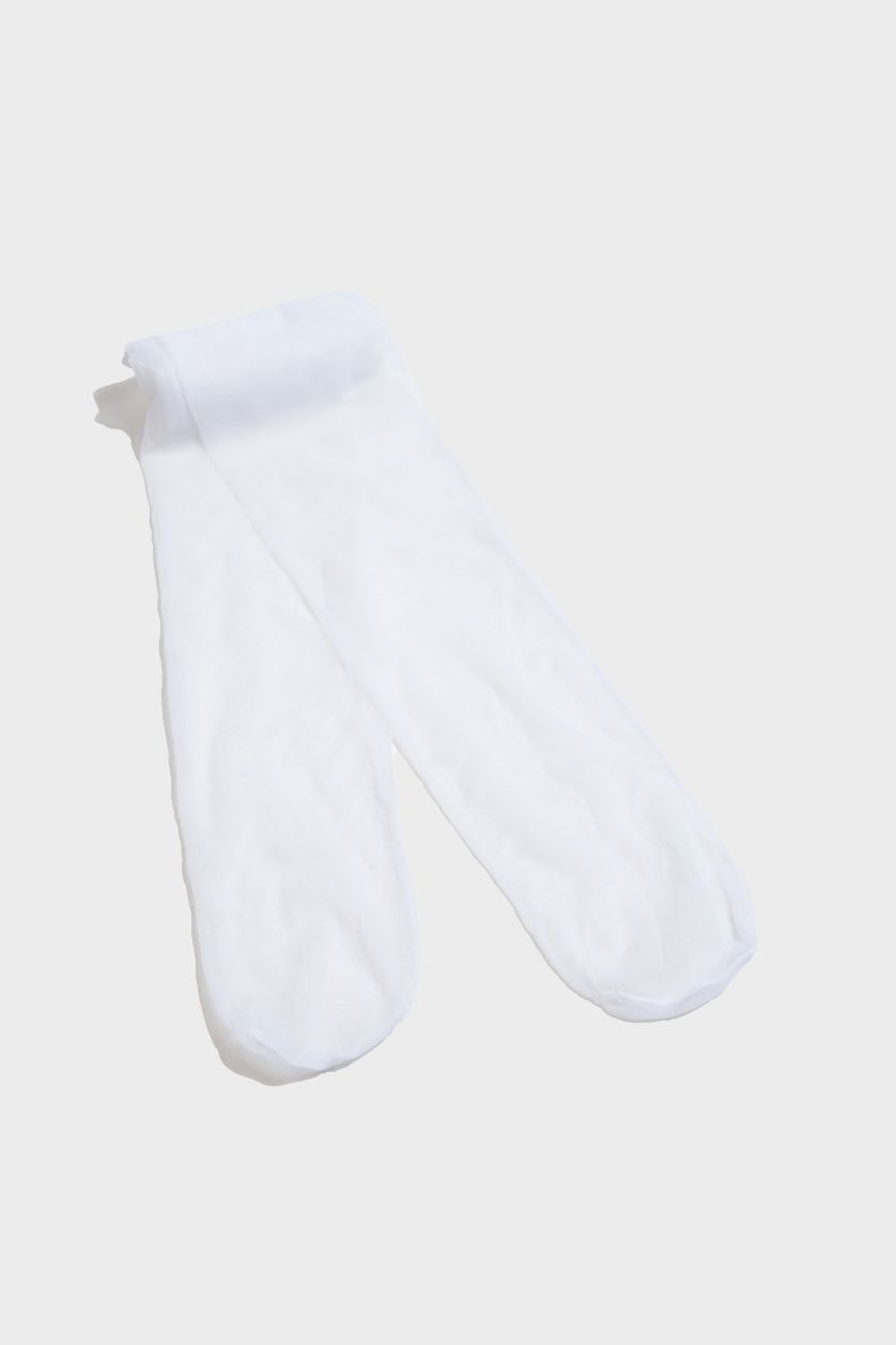 FEMME Blanc Chaussettes collants Blancs pour femme - 5 deniers