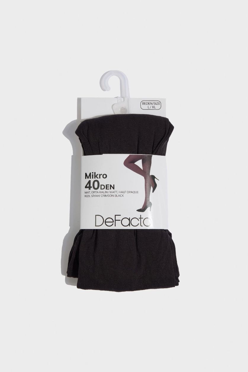 Kadın Koyu Antrasit Kadın Basıc Düz 40 Denye Külotlu Çorap