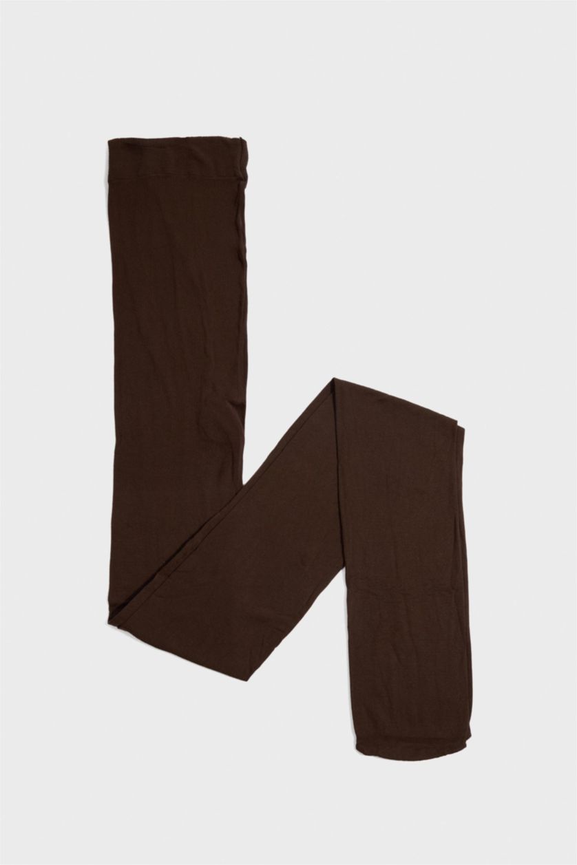 Kadın Koyu Kahve Kadın Basıc Düz 40 Denye Külotlu Çorap