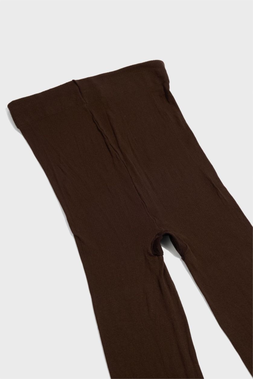 Kadın Koyu Kahve Kadın Basıc Düz 40 Denye Külotlu Çorap