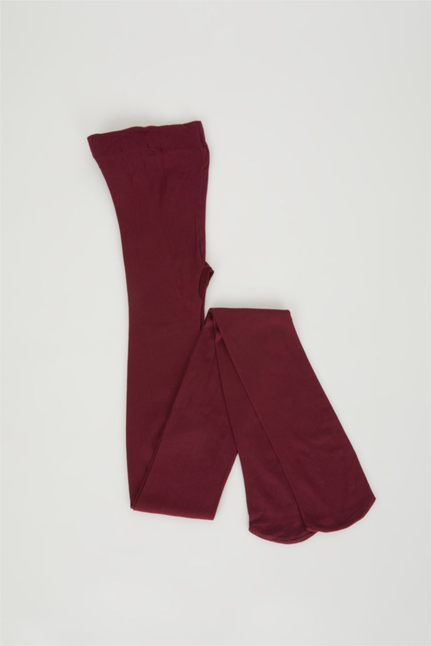 Kadın Bordo 40 Den Kadın Külotlu Çorap