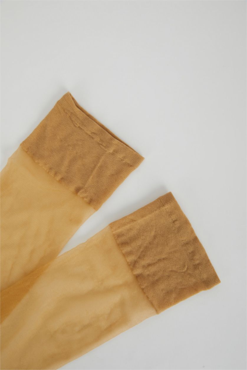 Kadın Bej 15 Den Fit Kadın 2'li Diz Altı Çorap